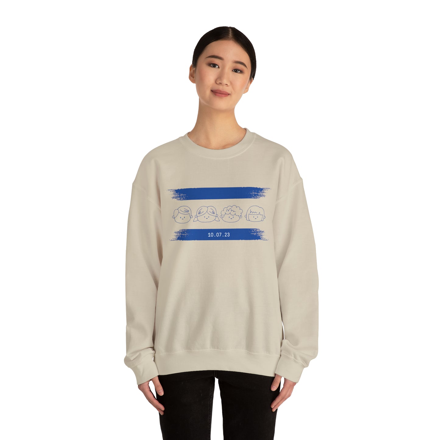 Flag With Kids Crewneck Sweatshirt