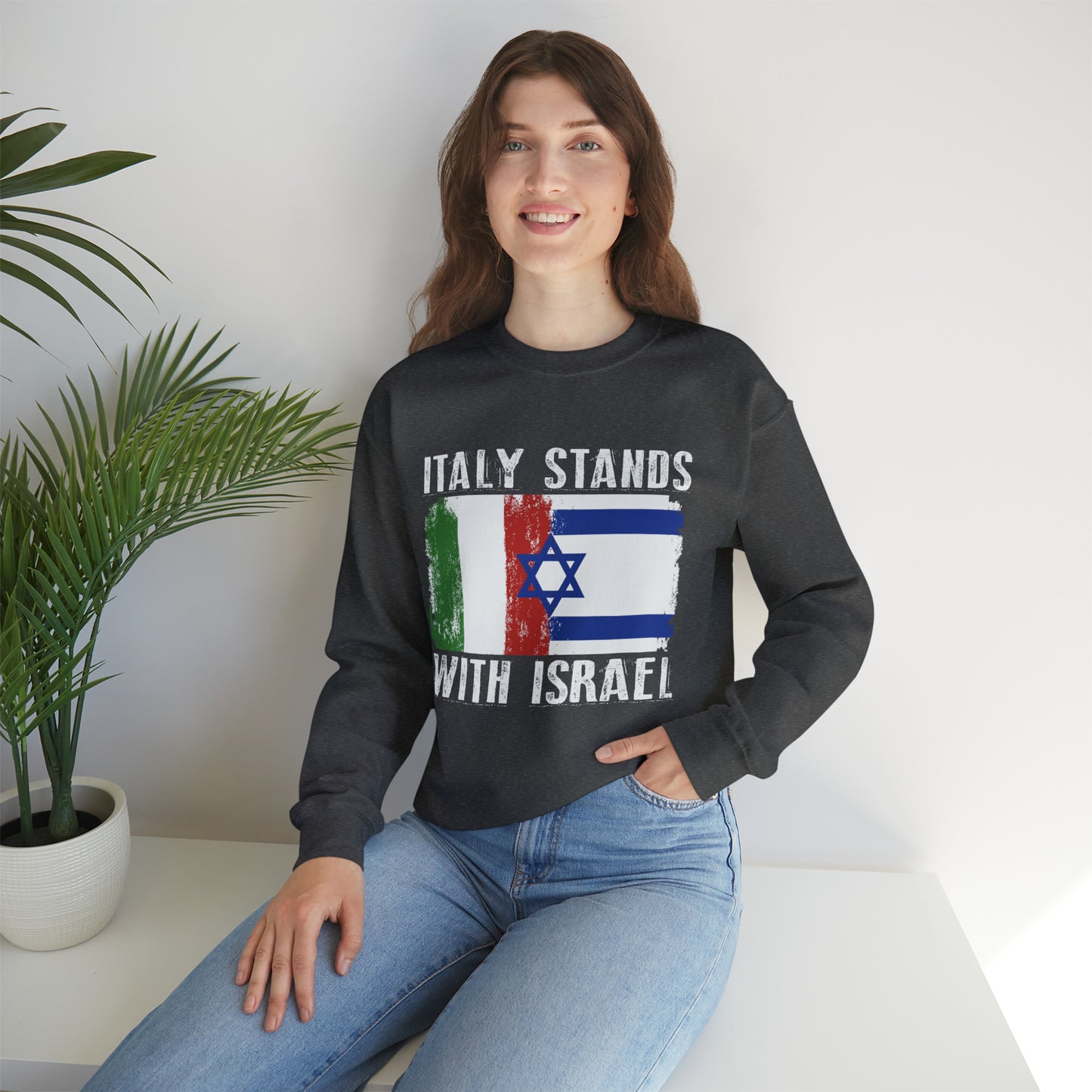 Italy Stands With Israel Crewneck Sweatshirt