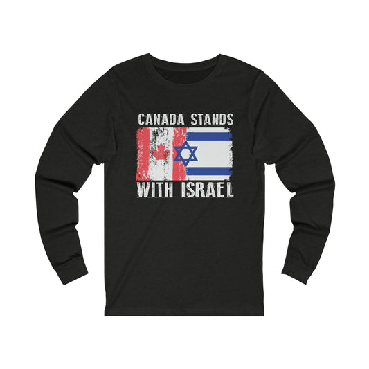 Canada Stands With Israel Long Sleeve Tee