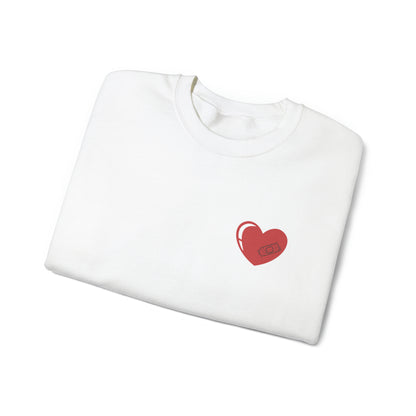 Heart With Band-Aid Crewneck Sweatshirt