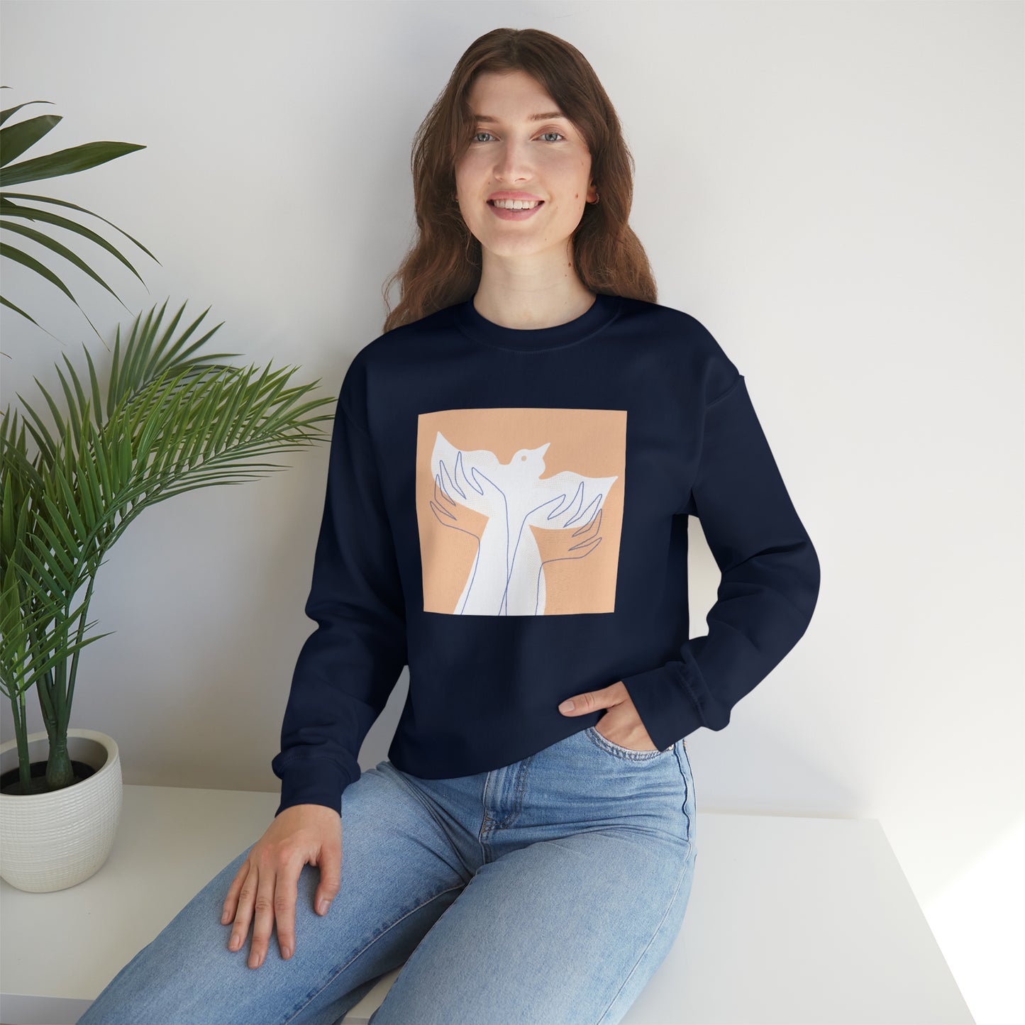 Wings of Harmony Sweatshirt - A Symbol of Peace and Hope