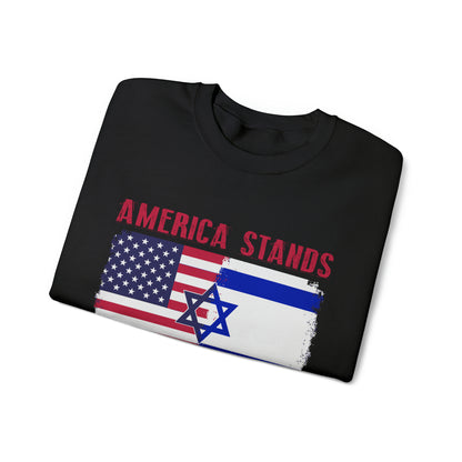 America Stands With Israel Crewneck Sweatshirt