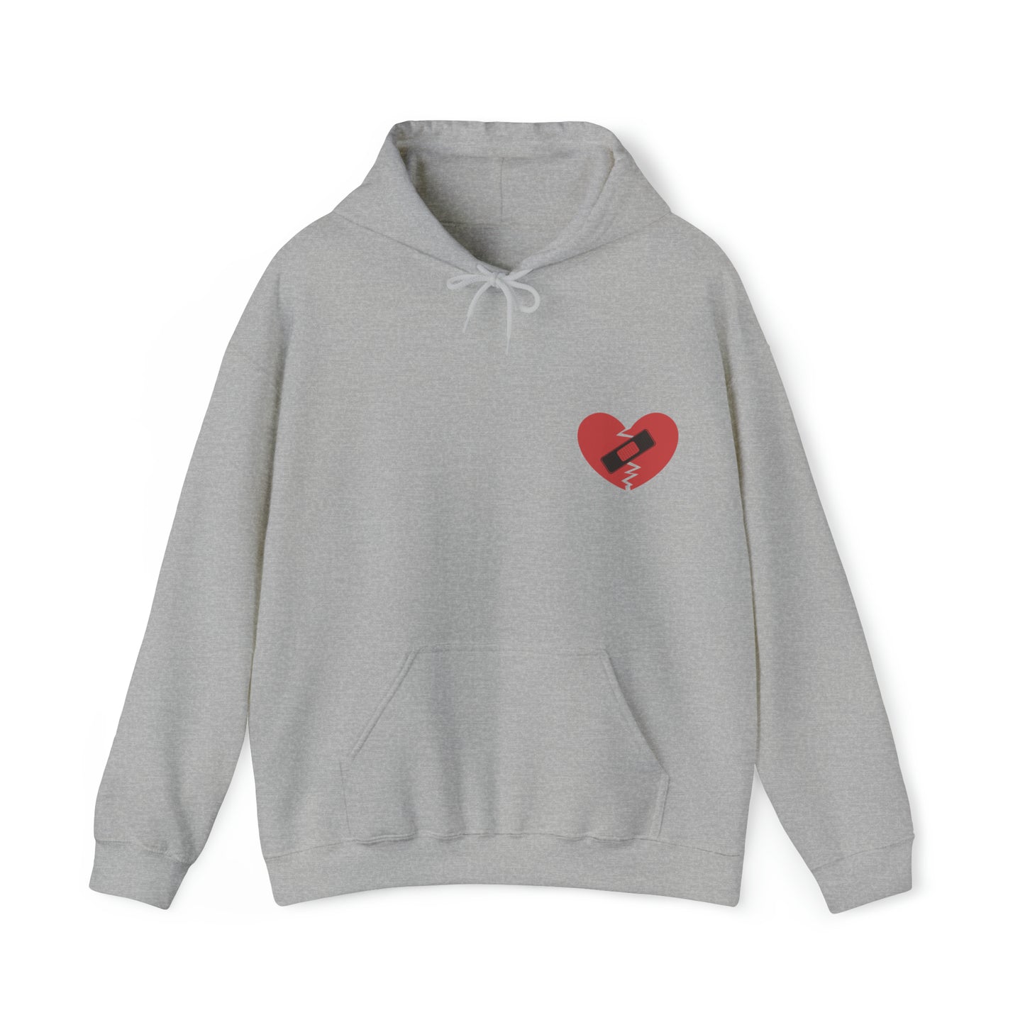 Broken Heart Band-Aid Hoodie Sweatshirt