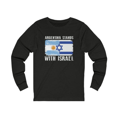 Argentina Stands With Israel Long Sleeve Tee