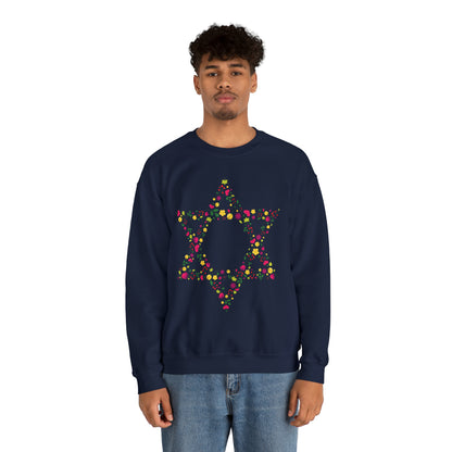 Star of David Flowers Crewneck Sweatshirt