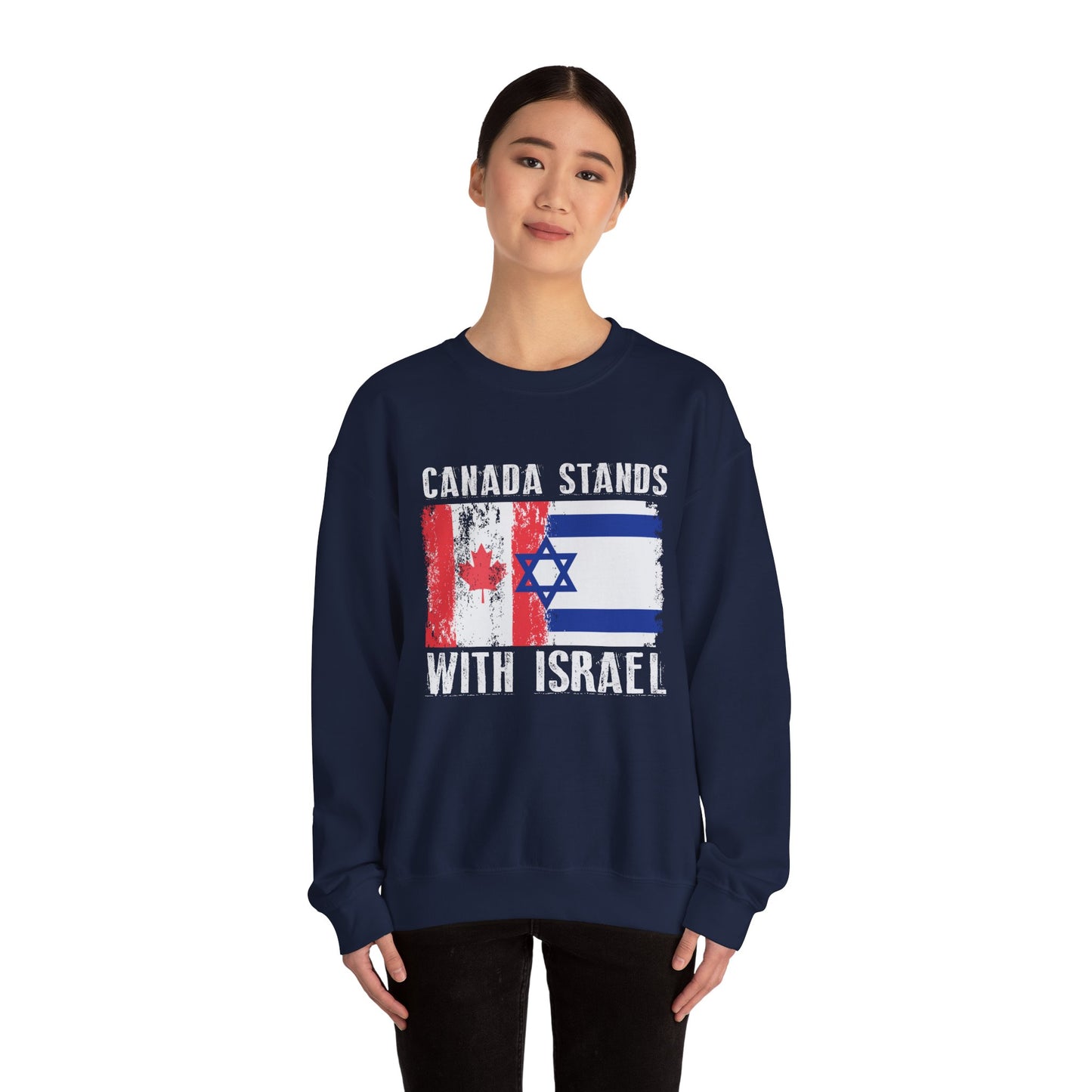 Canada Stands With Israel Crewneck Sweatshirt