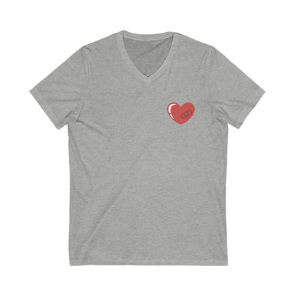 Heart With Band-Aid T-Shirt V-Neck Tee