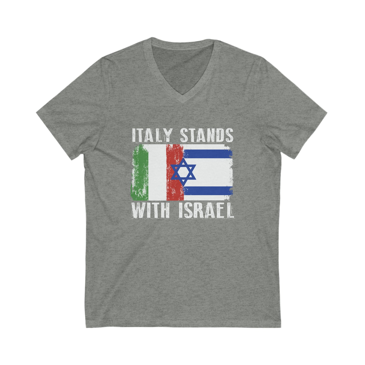 Italy Stands With Israel V-Neck Tee