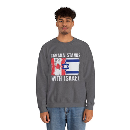 Canada Stands With Israel Crewneck Sweatshirt