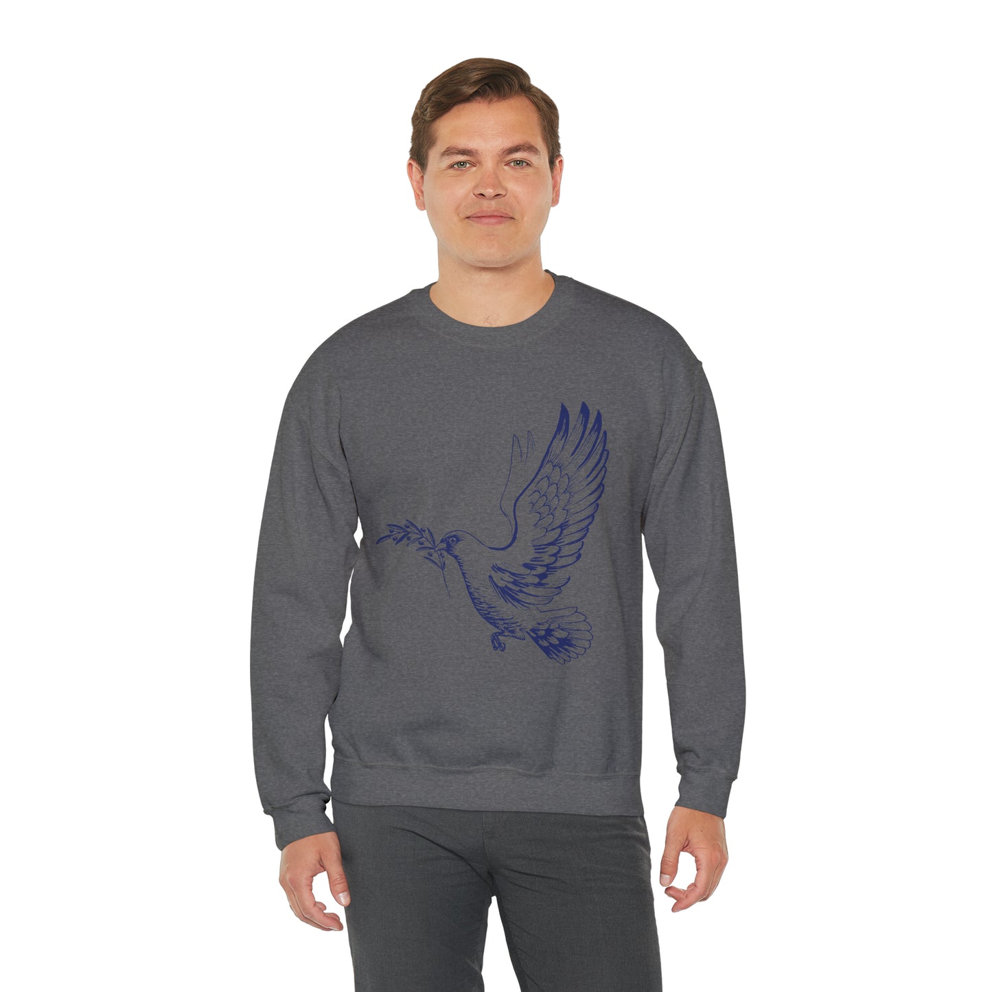 Dove With Olive Branch Crewneck Sweatshirt