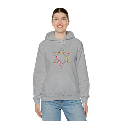 Star of David Flowers Hoodie Sweatshirt