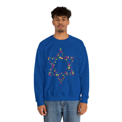 Star of David Flowers Crewneck Sweatshirt