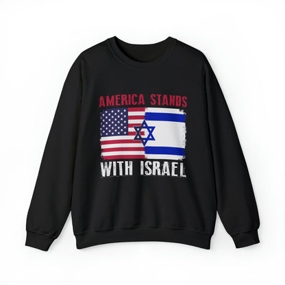 America Stands With Israel Crewneck Sweatshirt