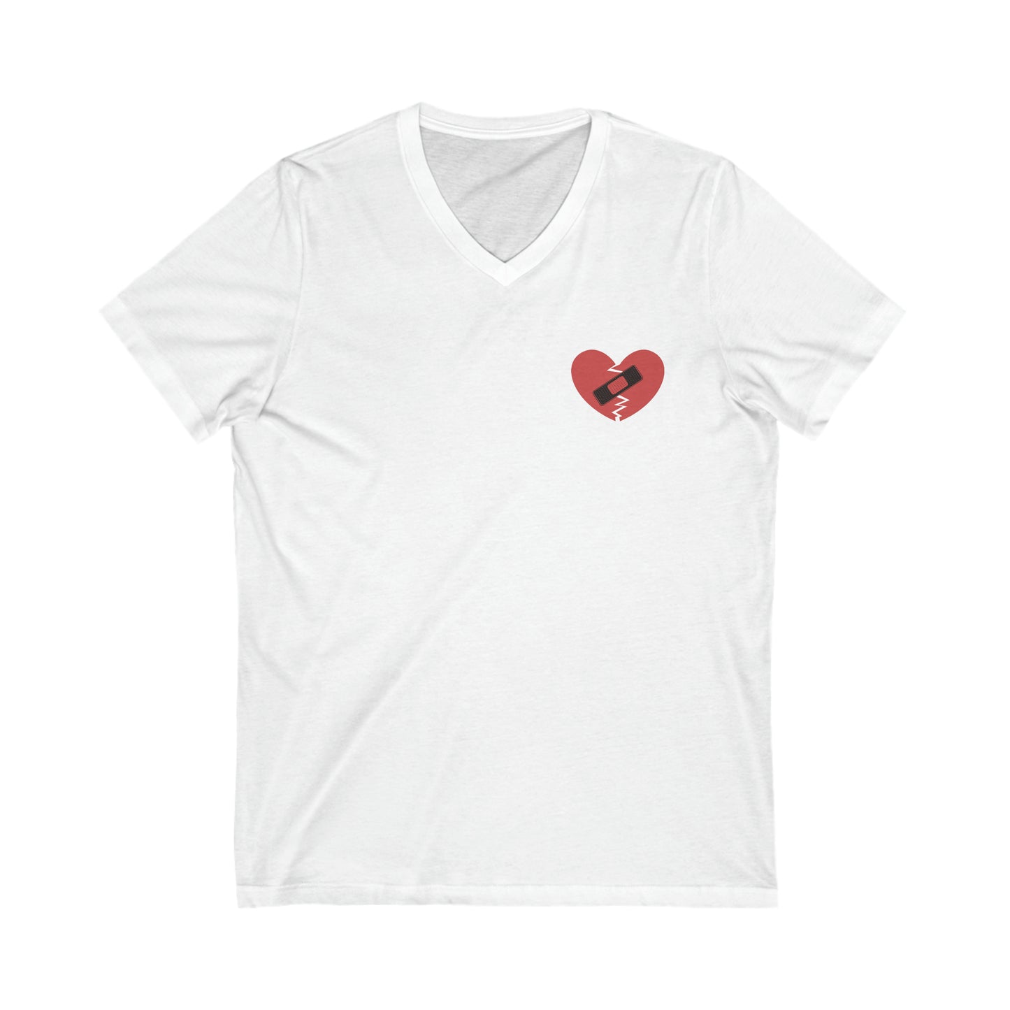 Broken Heart Band-Aid V-Neck Tee