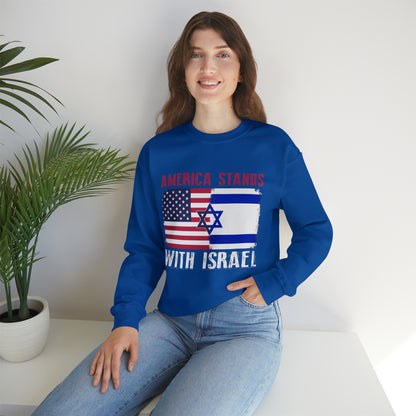 America Stands With Israel Crewneck Sweatshirt