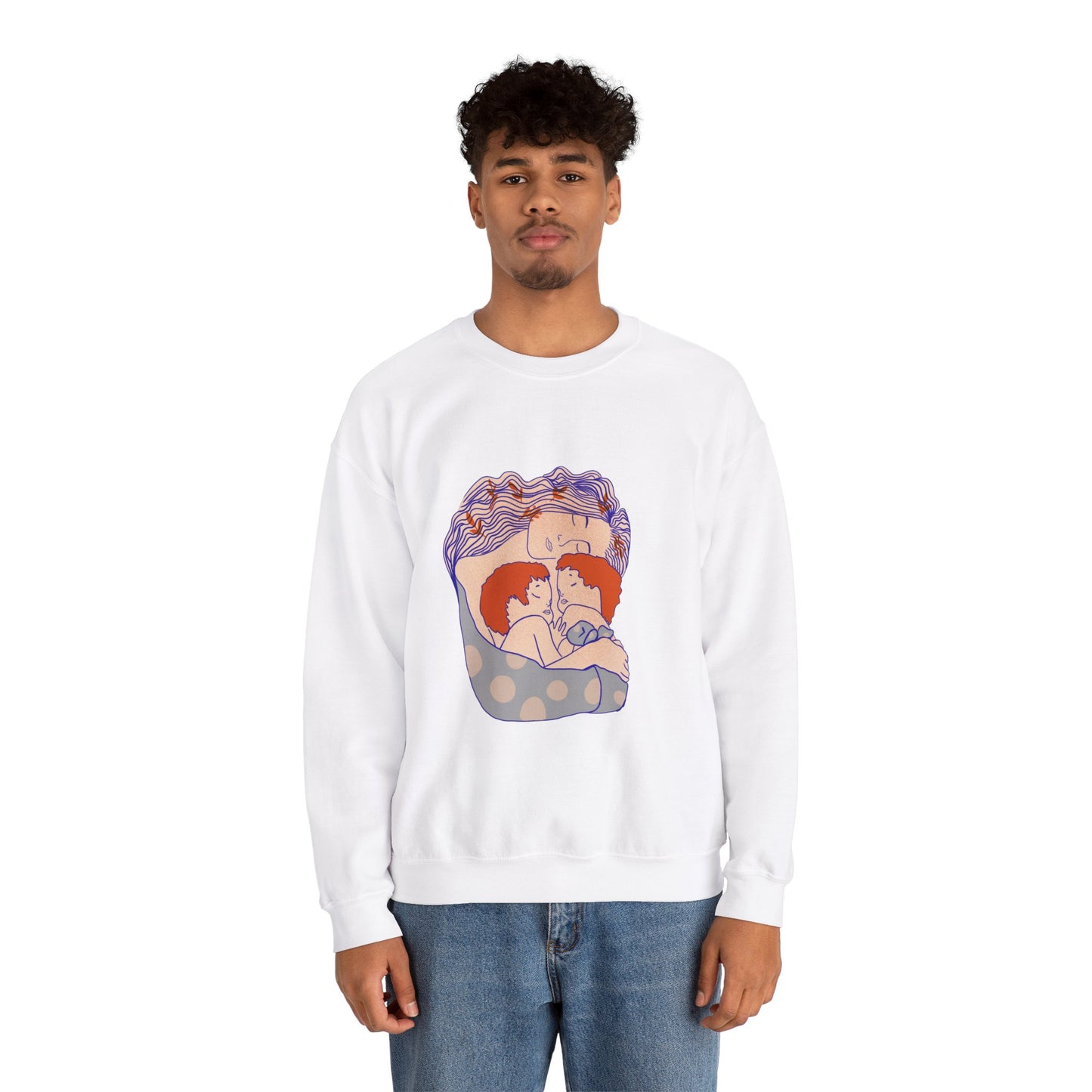 Red-Haired Love: A Tribute to the Bibas Family Crewneck Sweatshirt