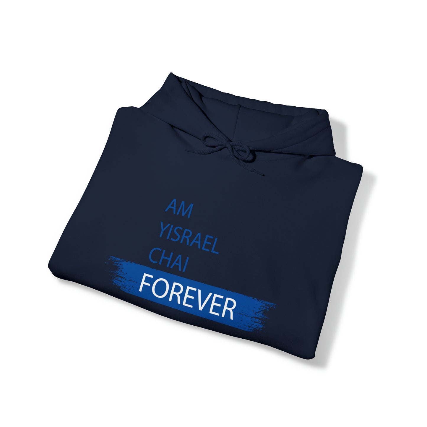 Am Yisrael Chai Forever Blue Stripe Hoodie Sweatshirt