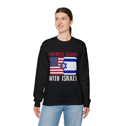 America Stands With Israel Crewneck Sweatshirt