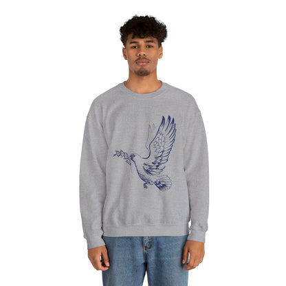 Dove With Olive Branch Crewneck Sweatshirt