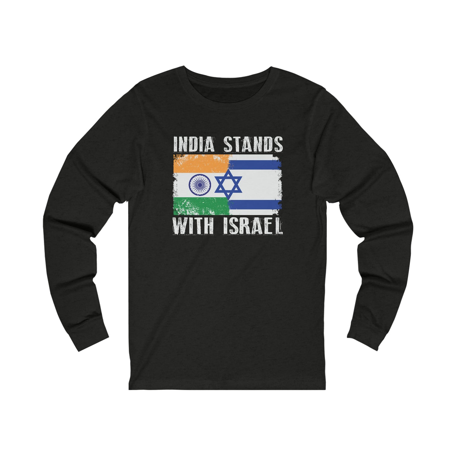 India Stands With Israel Long Sleeve Tee