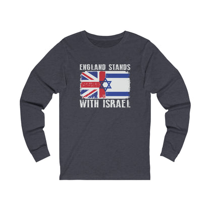 England Stands With Israel Long Sleeve Tee