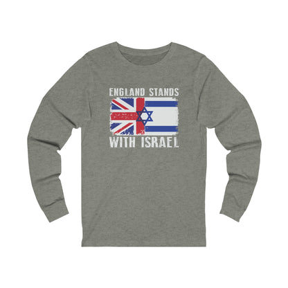 England Stands With Israel Long Sleeve Tee