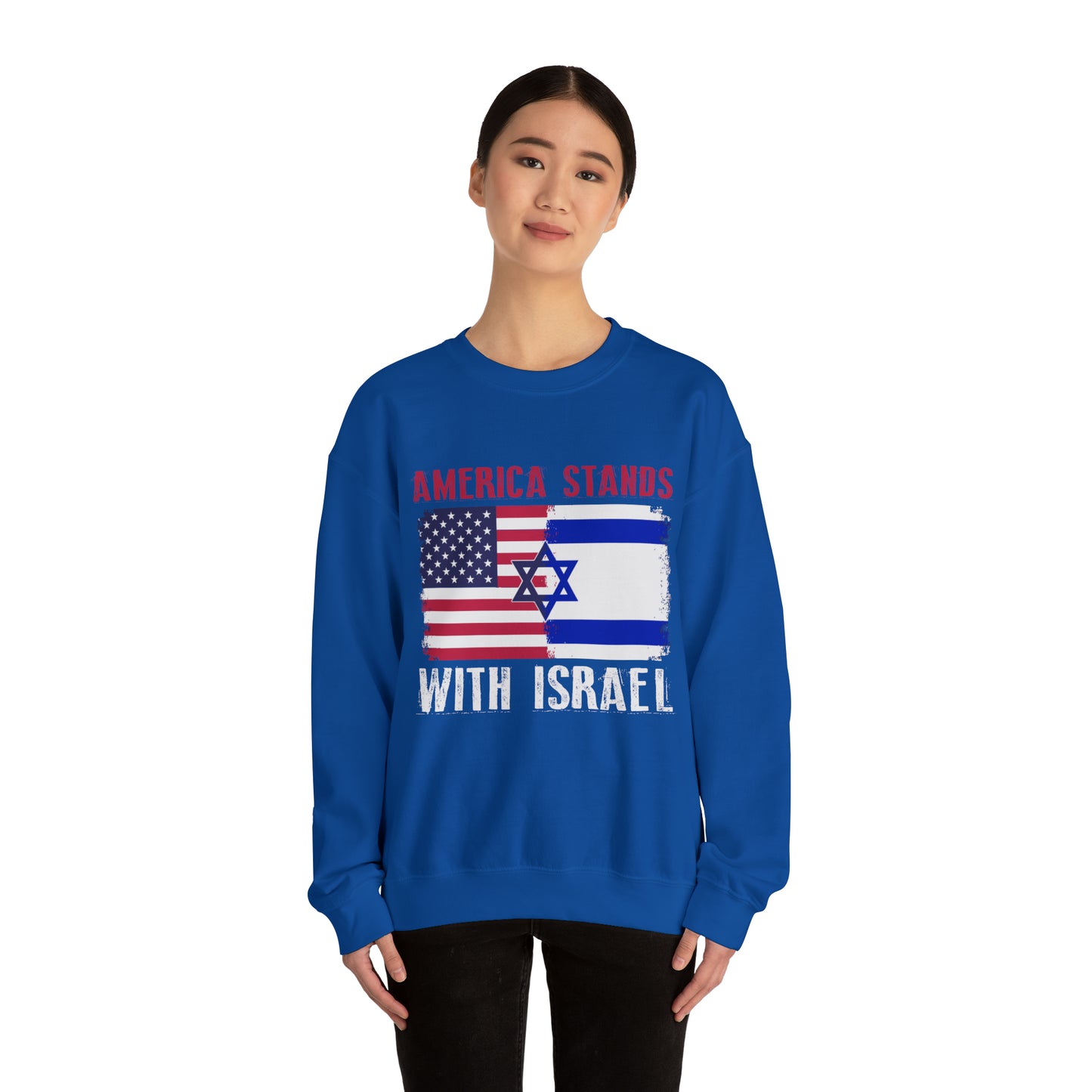 America Stands With Israel Crewneck Sweatshirt