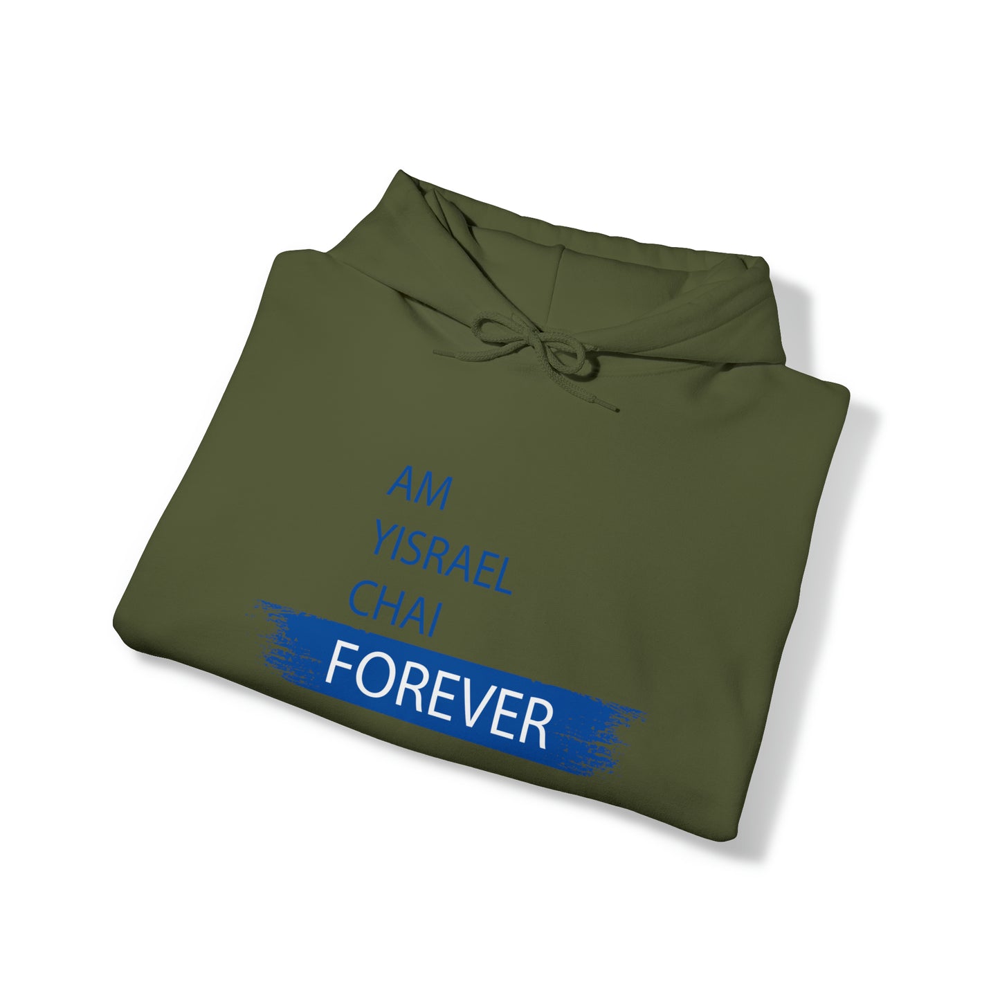 Am Yisrael Chai Forever Blue Stripe Hoodie Sweatshirt