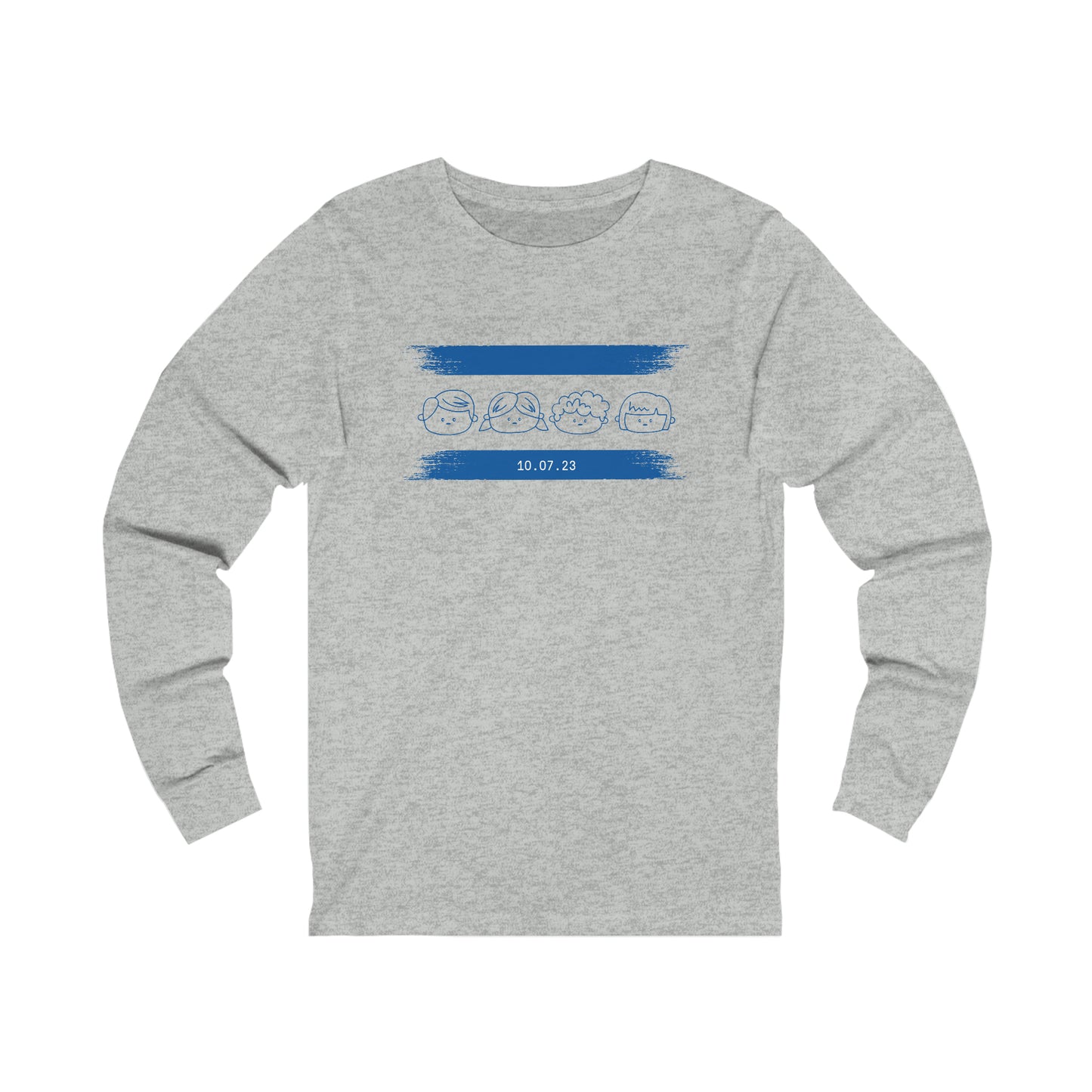 Flag With Kids Long Sleeve Tee