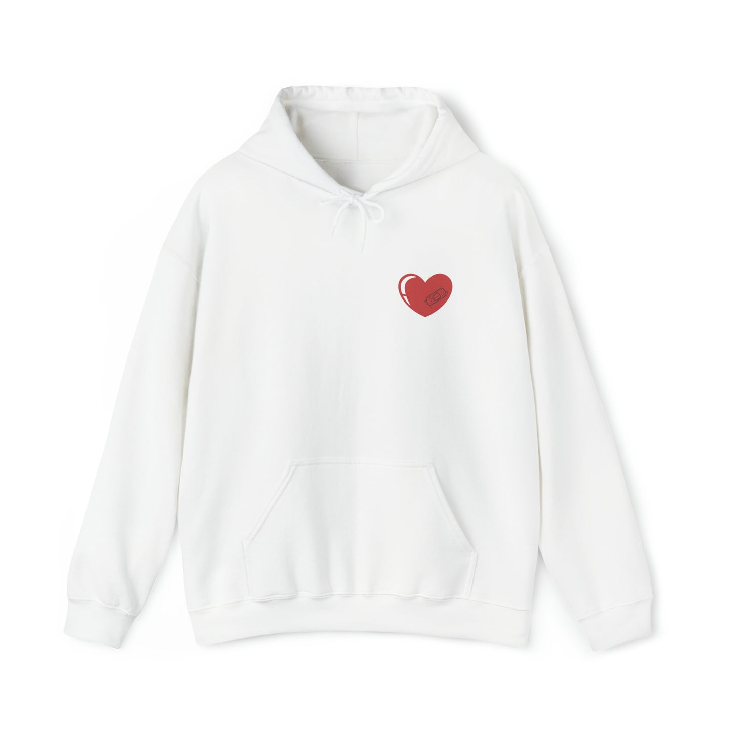 Heart With Band-Aid Hooded Sweatshirt