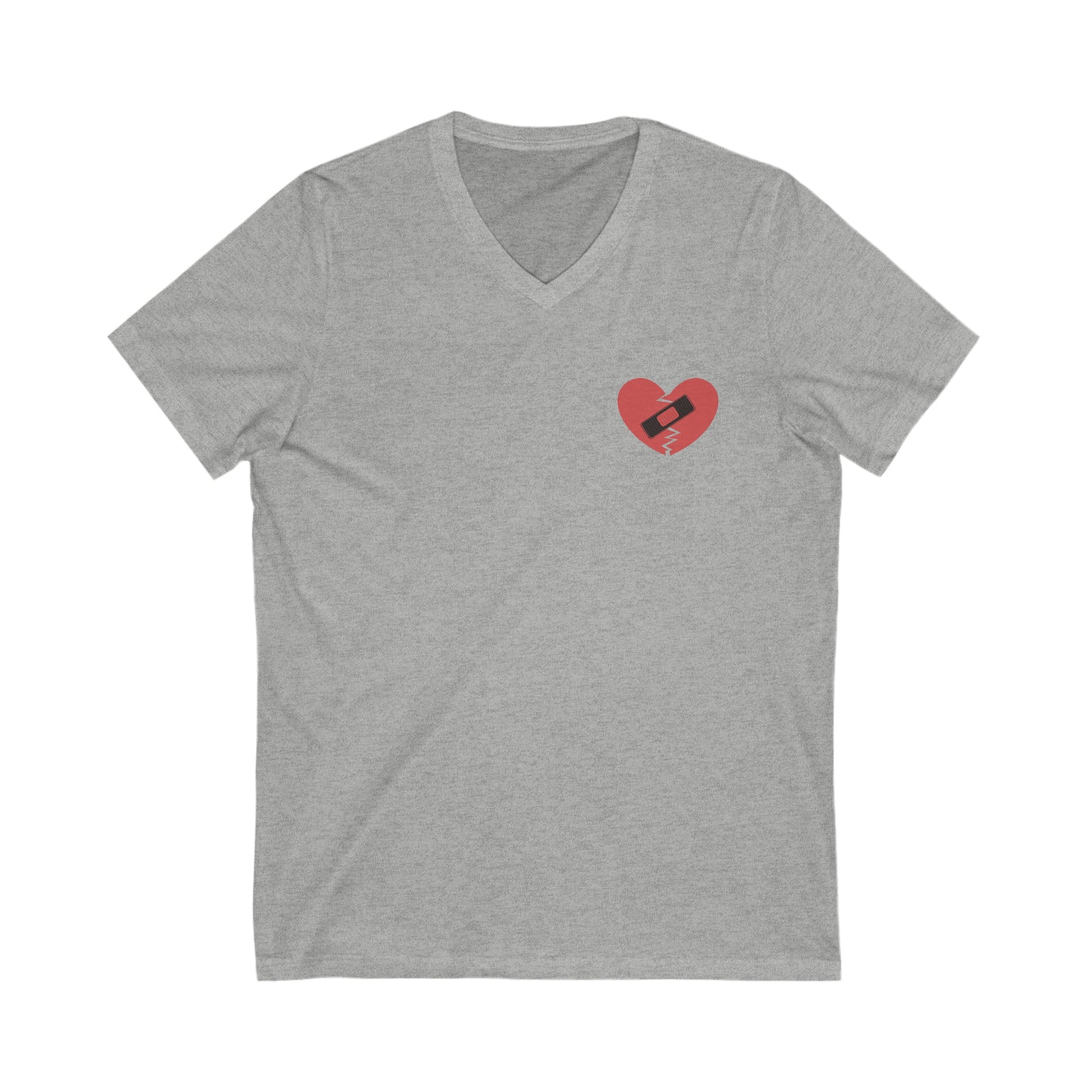 Broken Heart Band-Aid V-Neck Tee