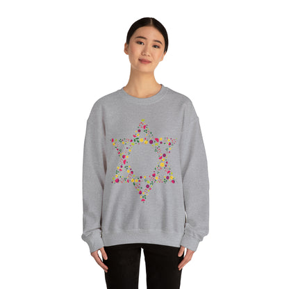 Star of David Flowers Crewneck Sweatshirt