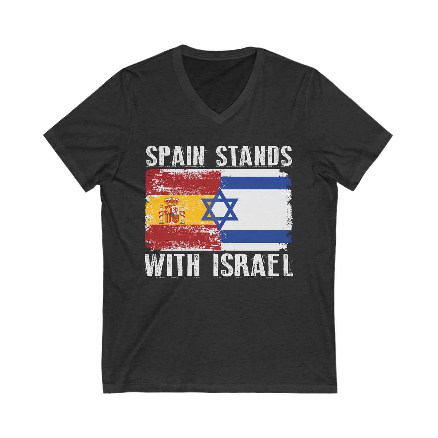 Spain Stands With Israel V-Neck Tee