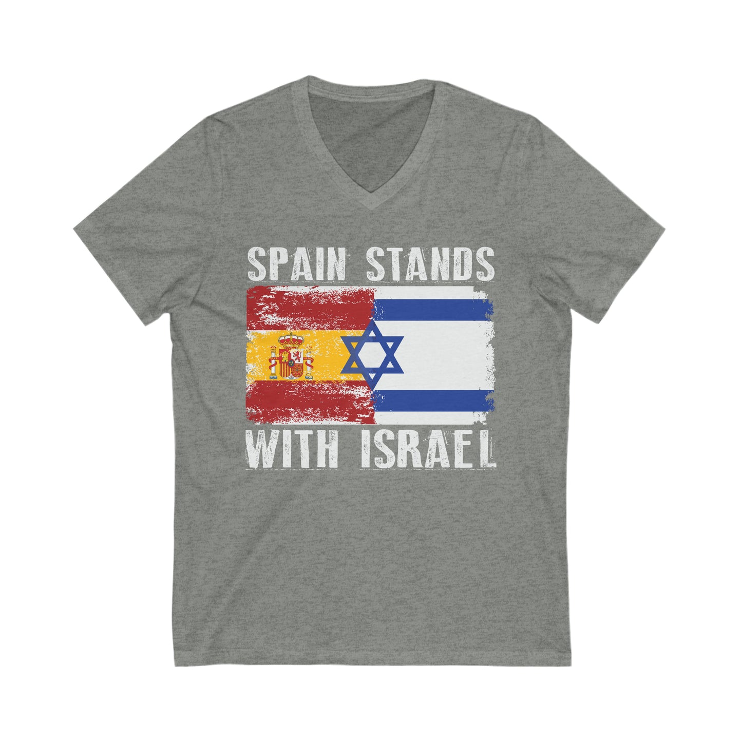 Spain Stands With Israel V-Neck Tee