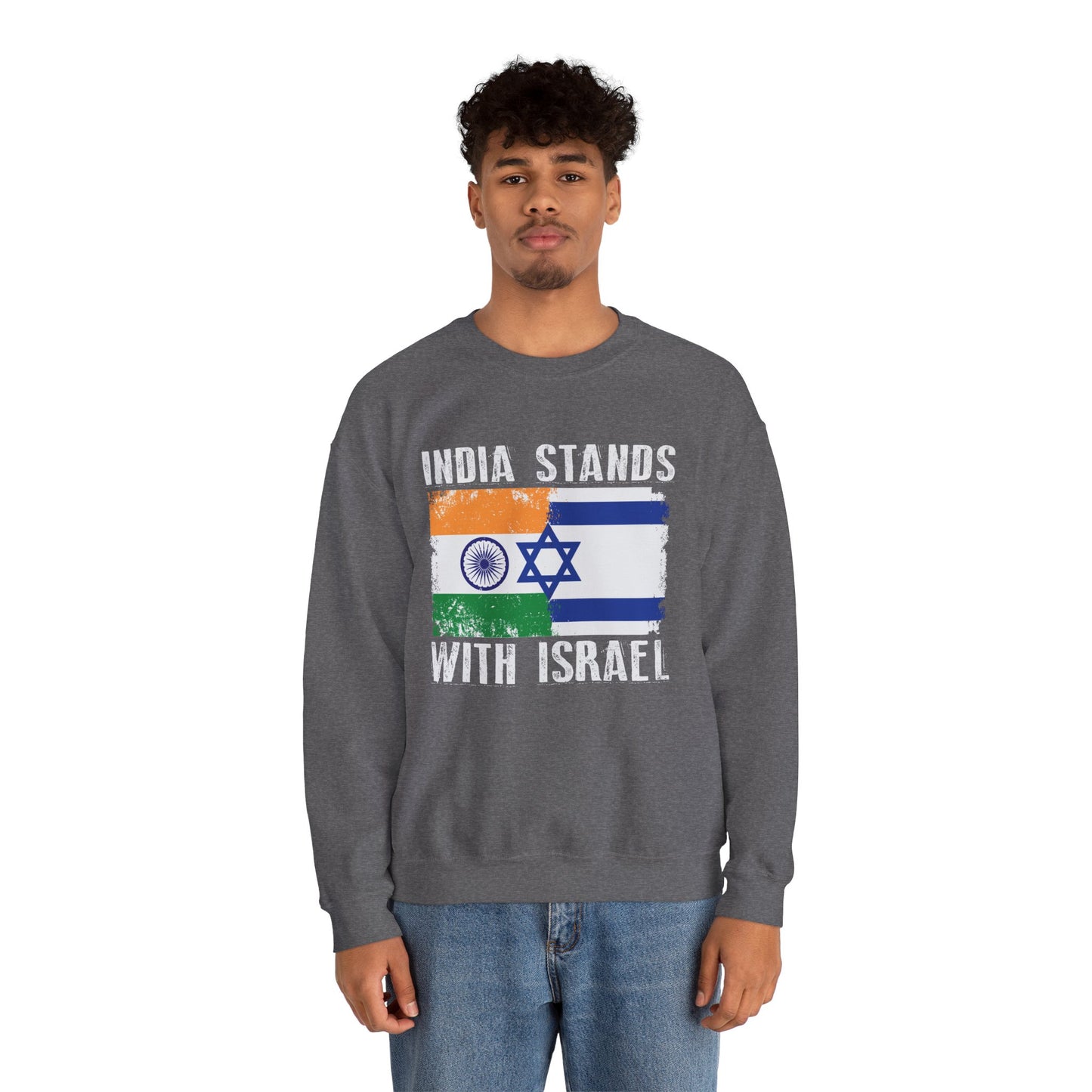 India Stands With Israel Crewneck Sweatshirt