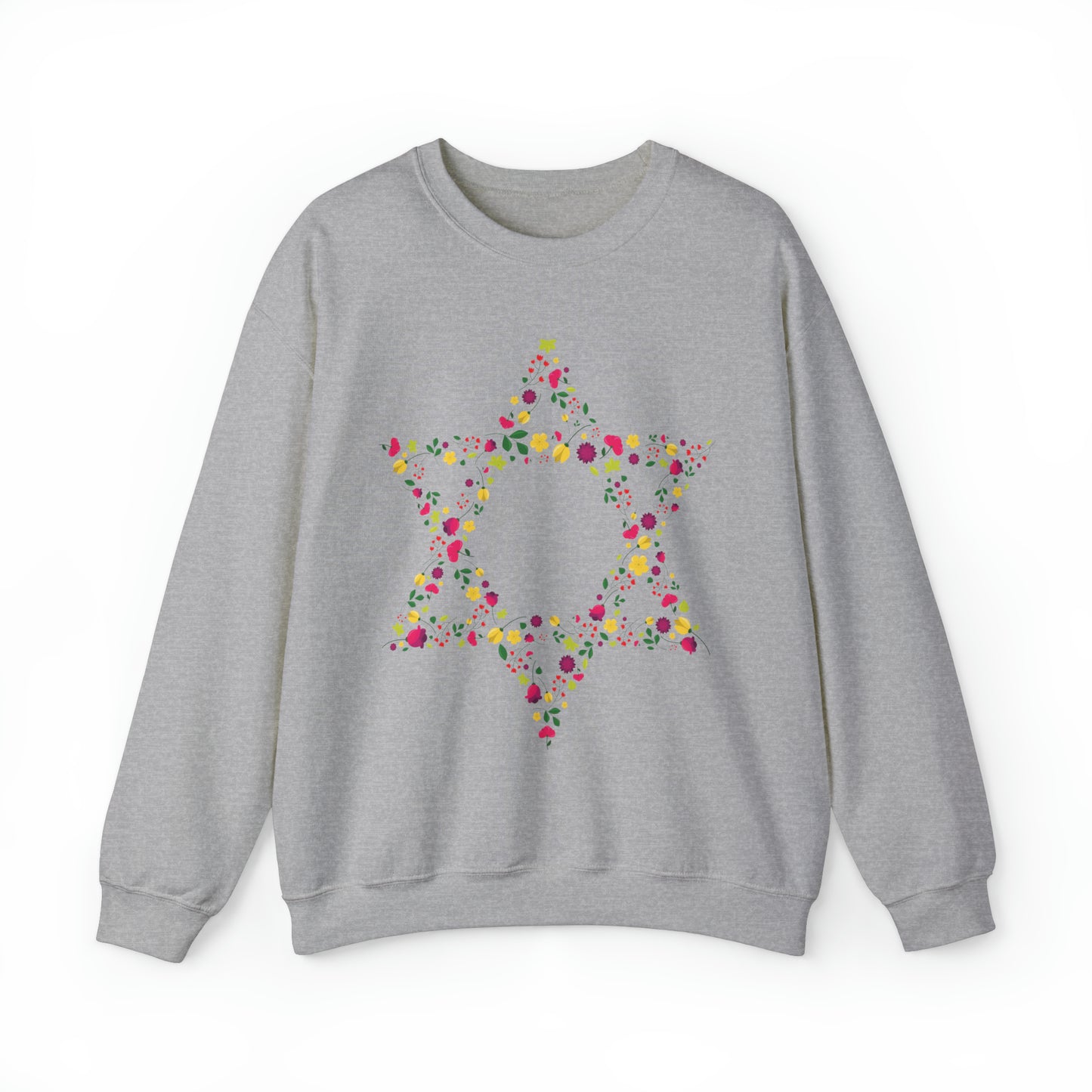 Star of David Flowers Crewneck Sweatshirt