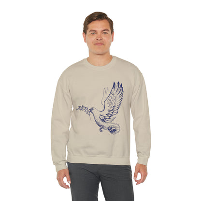 Dove With Olive Branch Crewneck Sweatshirt