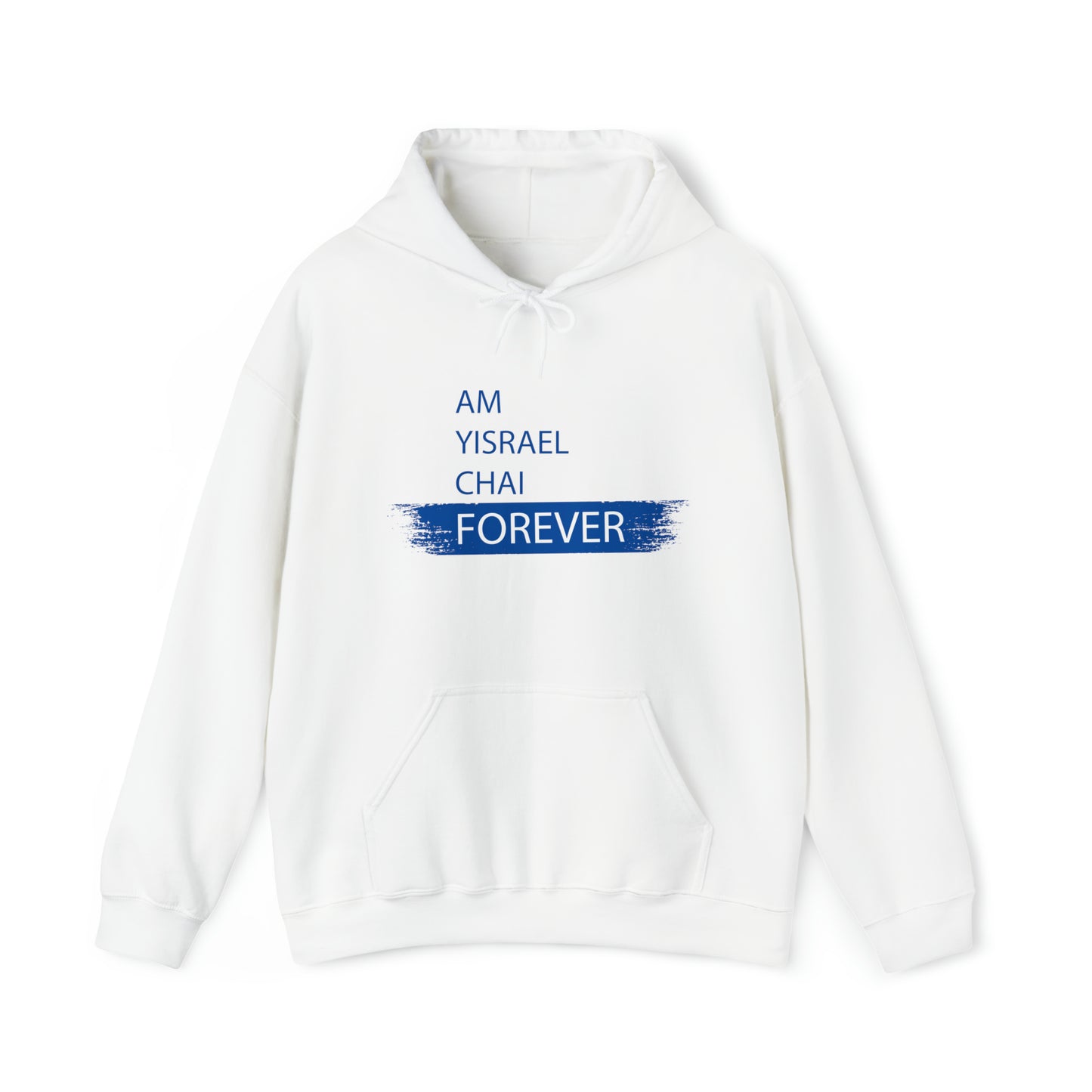 Am Yisrael Chai Forever Blue Stripe Hoodie Sweatshirt