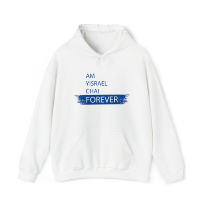 Am Yisrael Chai Forever Blue Stripe Hoodie Sweatshirt