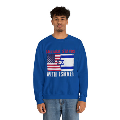 America Stands With Israel Crewneck Sweatshirt