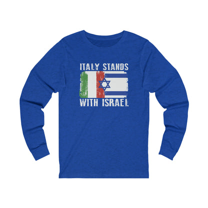 Italy Stands With Israel Long Sleeve Tee