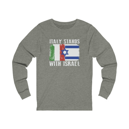 Italy Stands With Israel Long Sleeve Tee