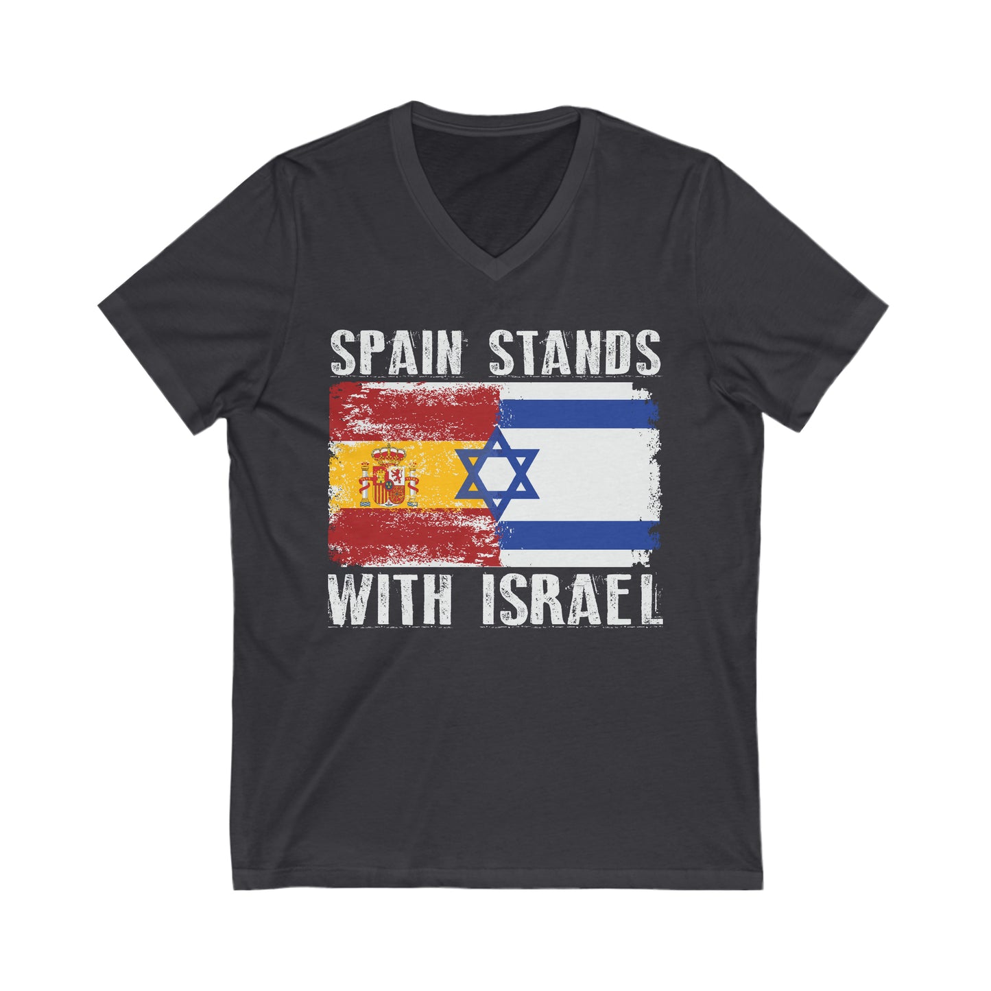 Spain Stands With Israel V-Neck Tee