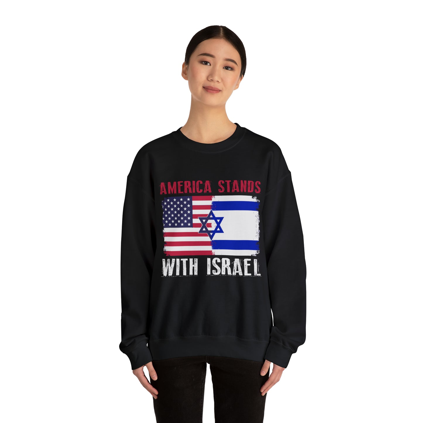 America Stands With Israel Crewneck Sweatshirt