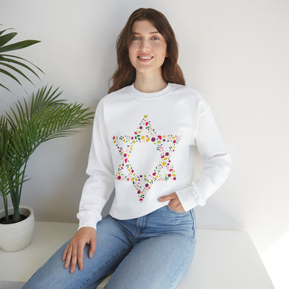 Star of David Flowers Crewneck Sweatshirt