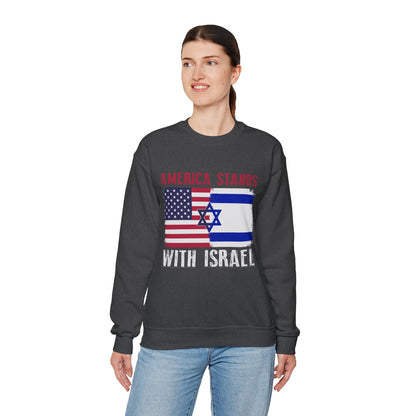 America Stands With Israel Crewneck Sweatshirt