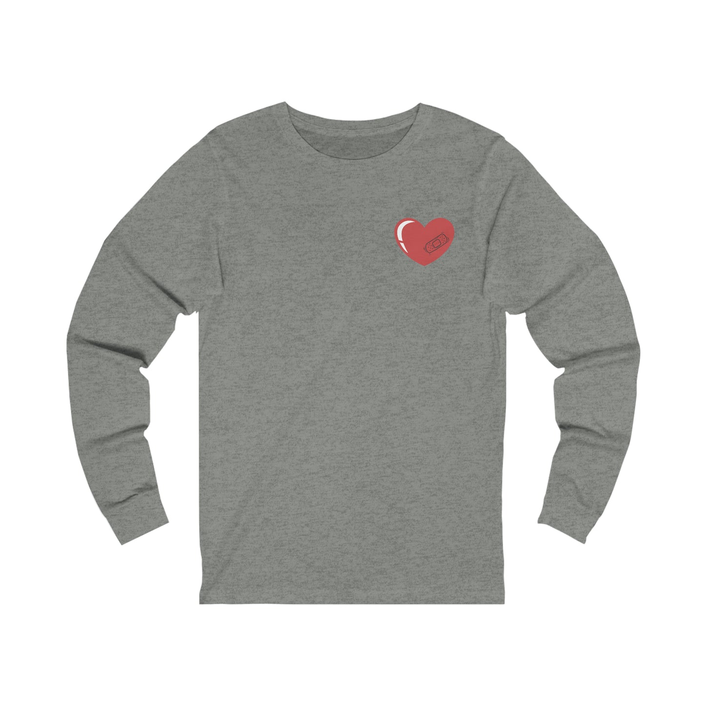 Heart With Band-Aid Long Sleeve Tee