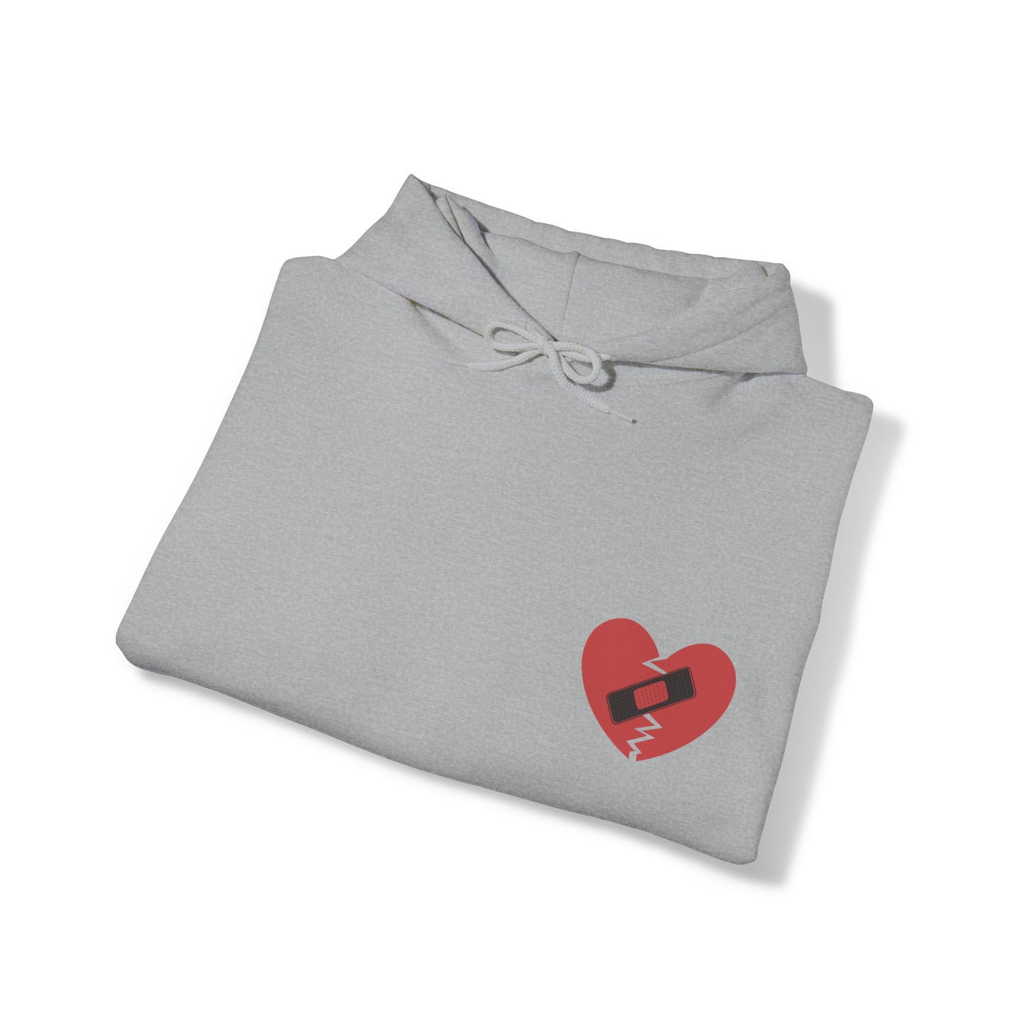 Broken Heart Band-Aid Hoodie Sweatshirt