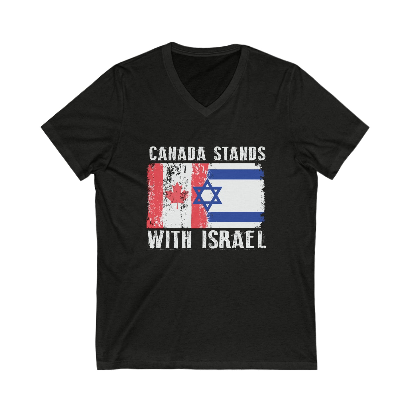 Canada Stands With Israel V-Neck Tee