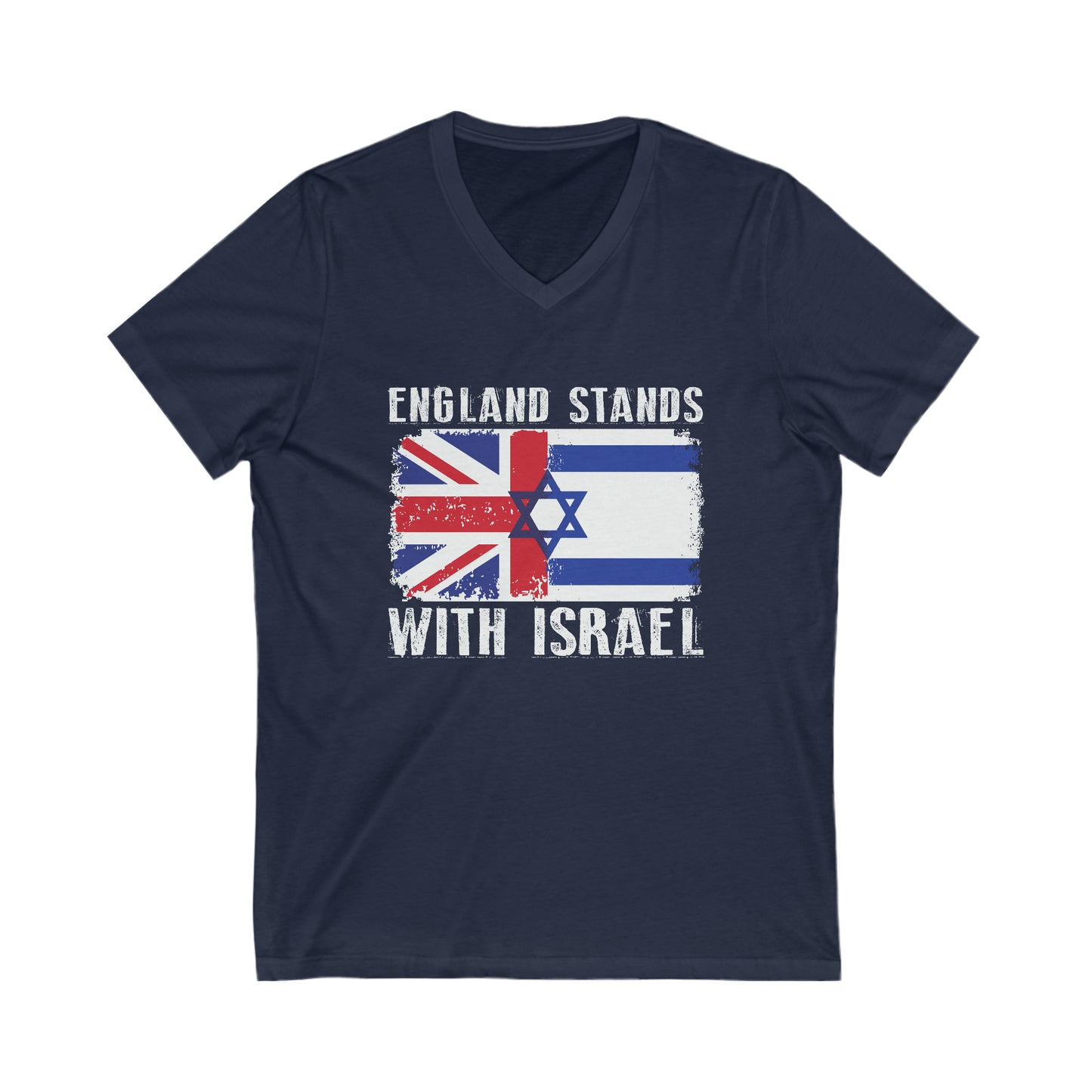 England Stands With Israel V-Neck Tee